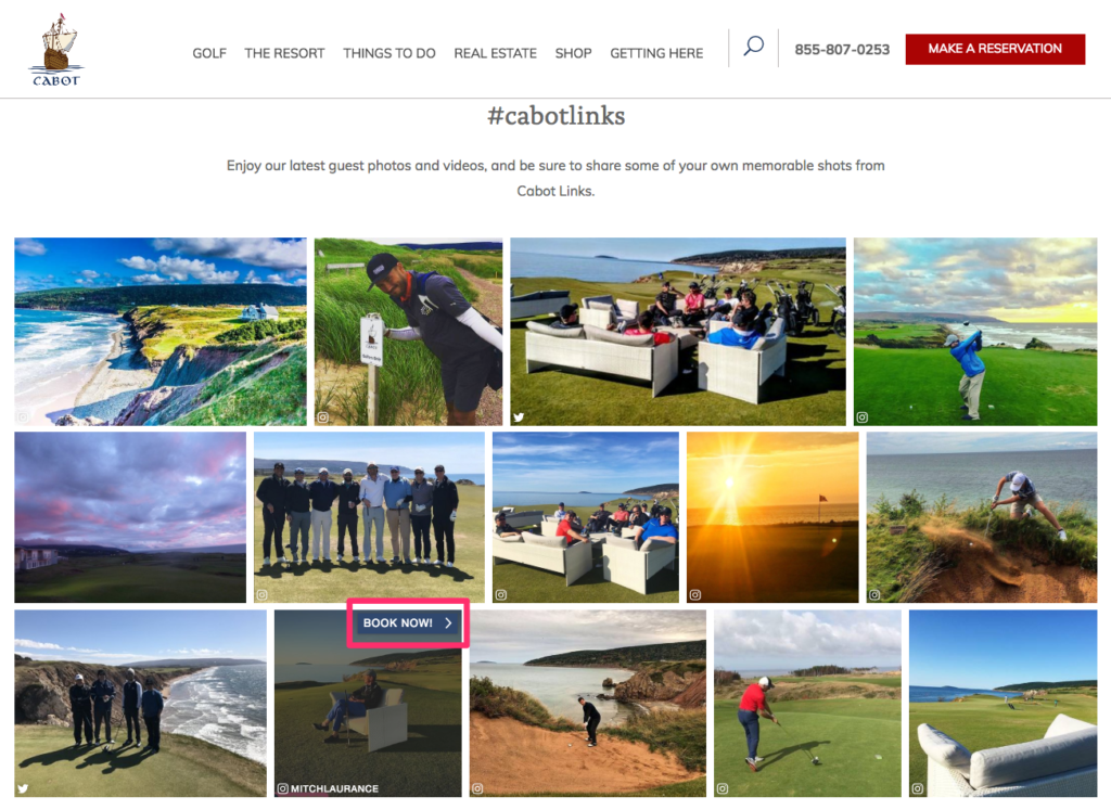 Cabot Links homepage