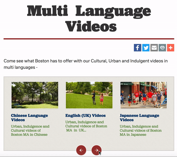 Boston multi language videos