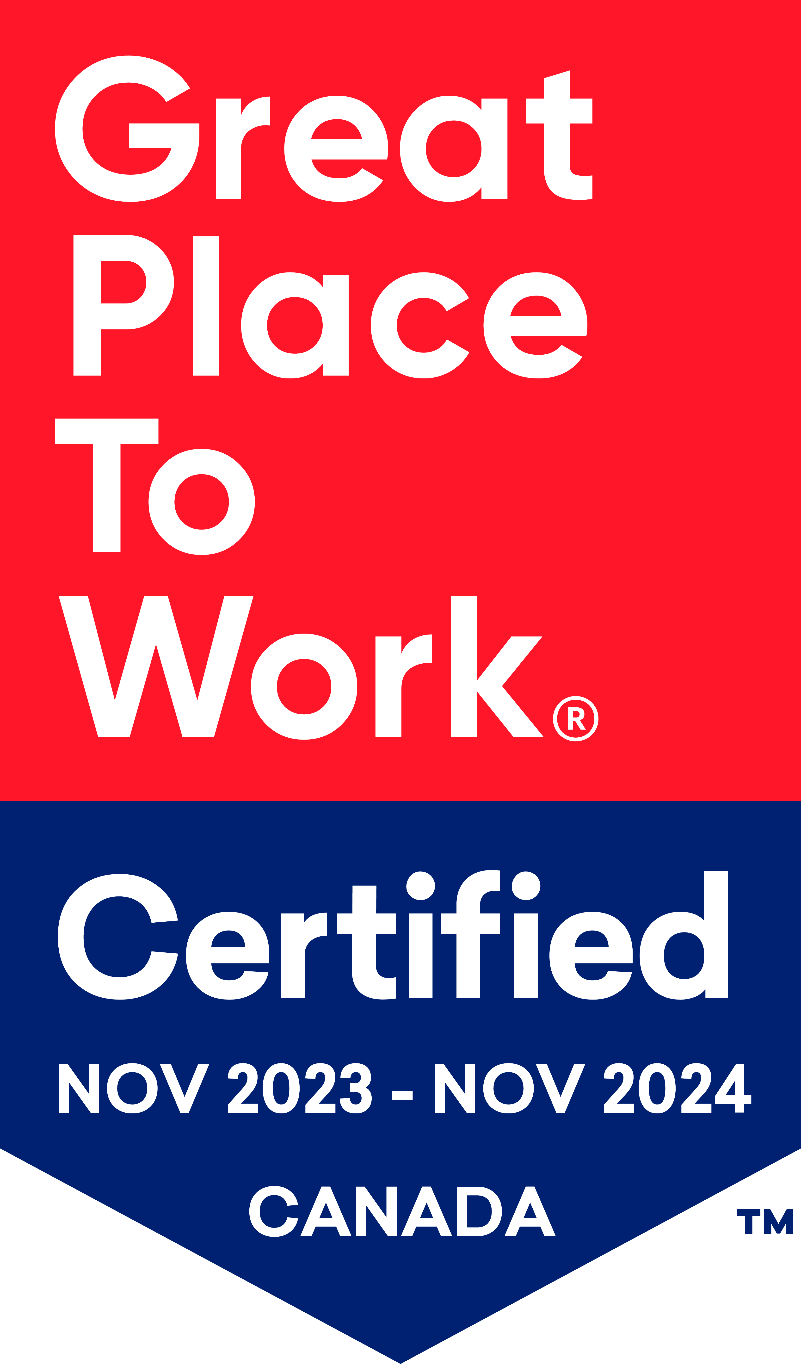 Great Place To Work Certified Oct 2023-2024