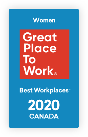Great Place to Work Best Workplaces of 2020 Canada Badge