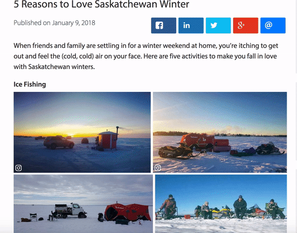 Tourism Saskatchewan blog crowdriff