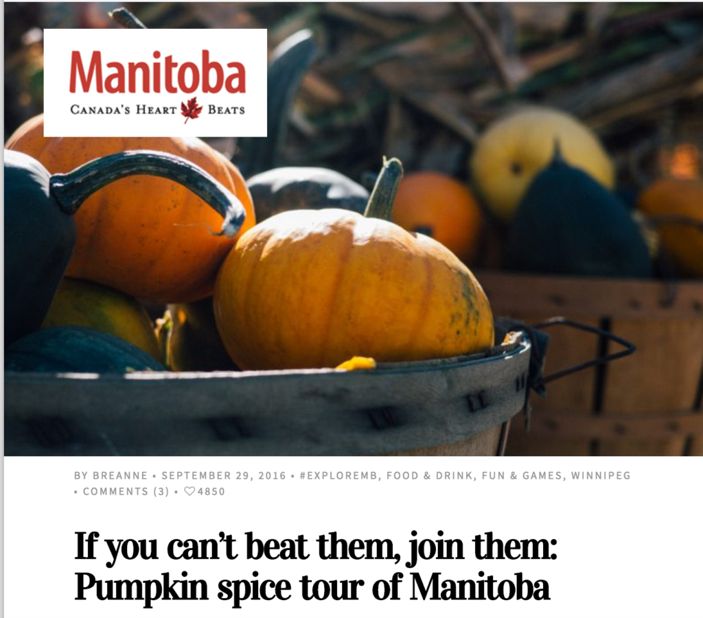 Travel manitoba pumpkin spice tour