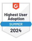 highest user adoption 2024 badge