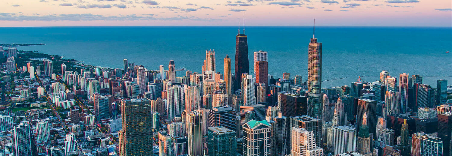 Ariel view of Chicago