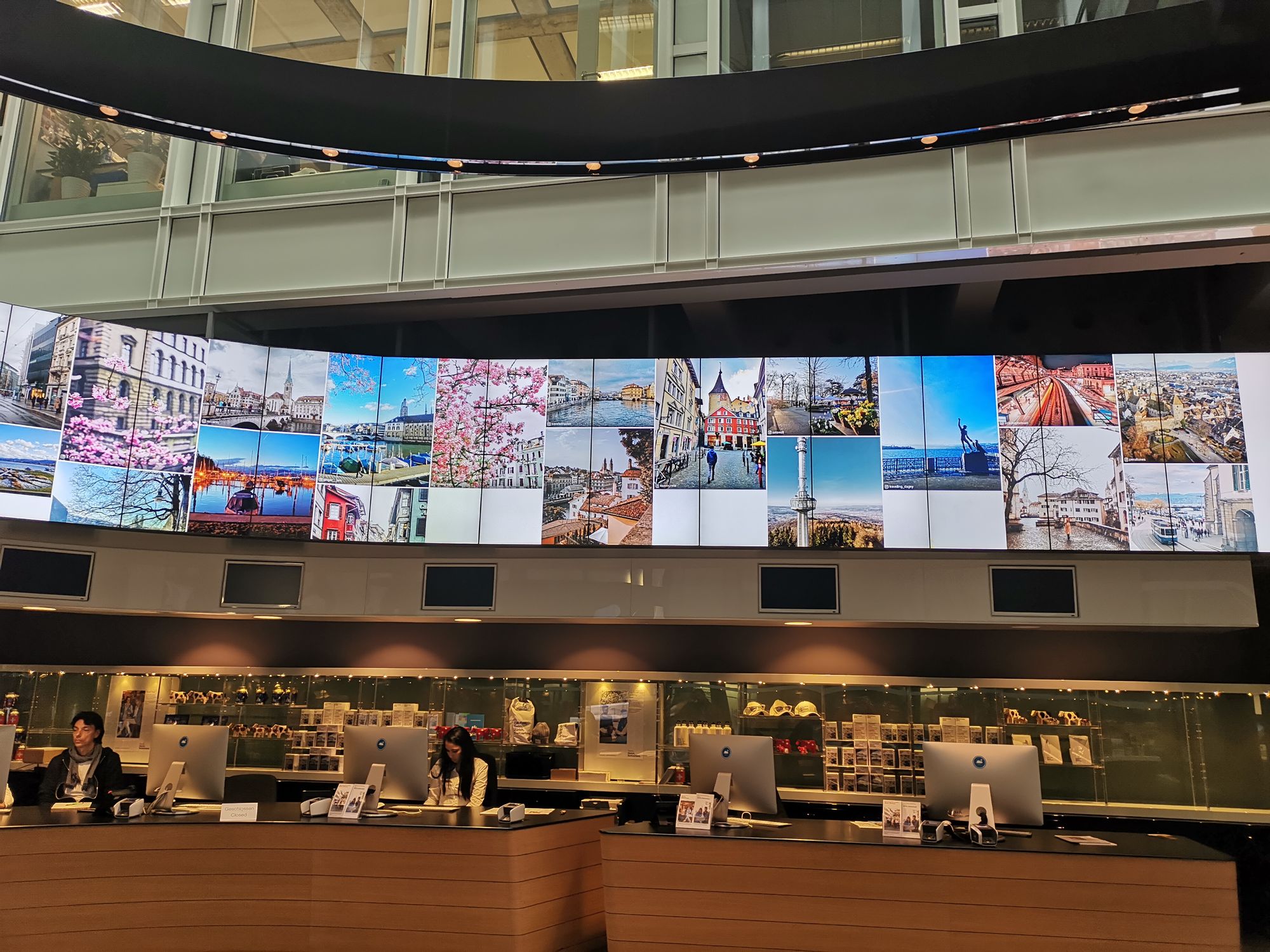 UGC as a photo wall in a visitor center