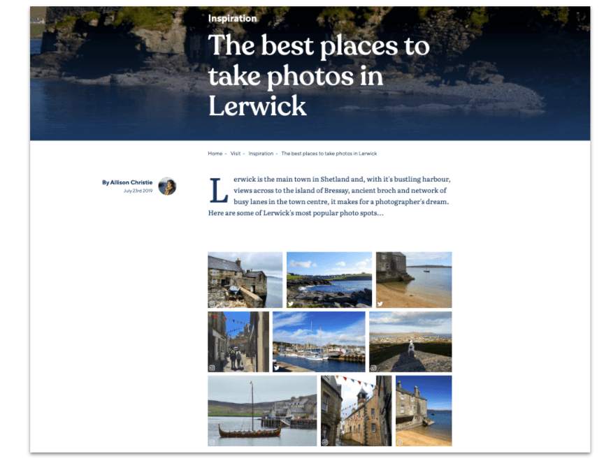 The best places to take photos in Lerwick blog post 