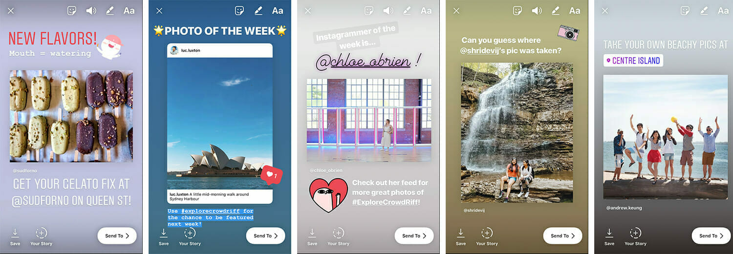 instagram share feed posts to stories header