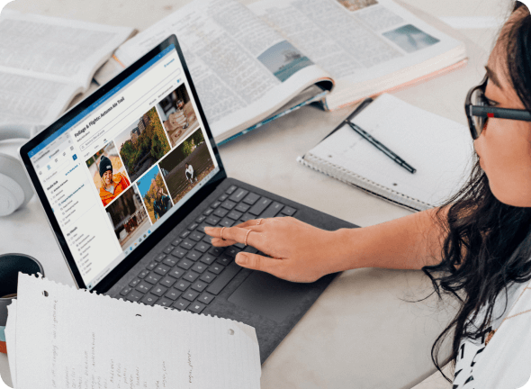 Woman with computer